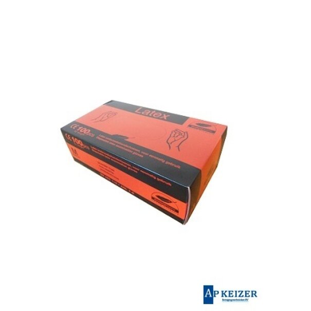 Handschoen latex wit ongepoederd maat S 100 stuks