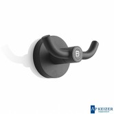 BlackSatino kledinghaak metaal zwart.