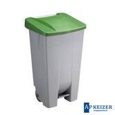 Verijdbare afvalbak 120 liter met voetpedaal