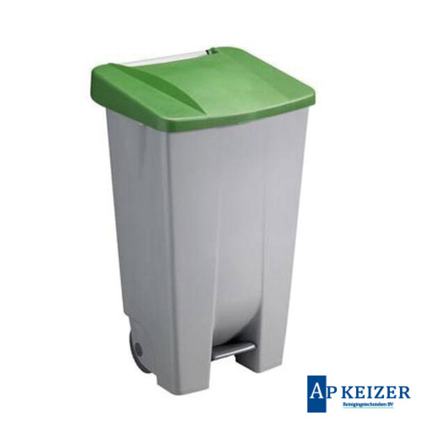 Verijdbare afvalbak 120 liter met voetpedaal