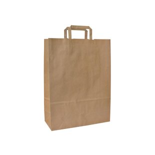 Draagtas 26x12x36 cm bruin kraft papier 250 pc
