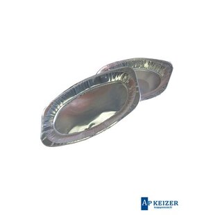 Cateringschaal aluminium ovaal 45x29 cm 100 pc