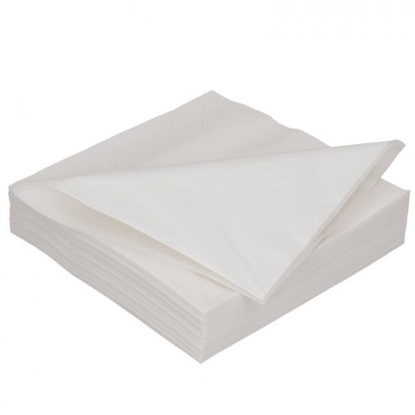 Servetten wit 33 x 33 cm 1-laags 4500 stuks