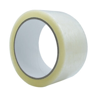 PP Acryl Verpakkingstape transparant 50 mm. x 66 mtr. 28 mic
