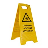 Waarschuwingsbord gladde vloer hoogte 60 cm 4-talig