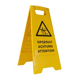 Waarschuwingsbord gladde vloer hoogte 60 cm 4-talig