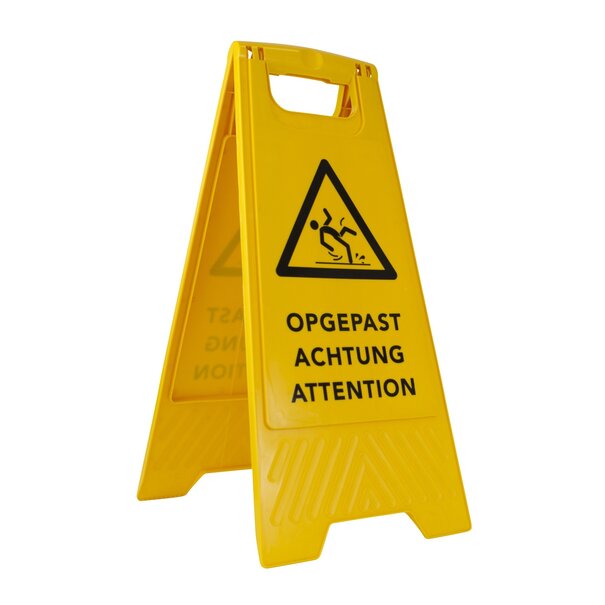 Waarschuwingsbord gladde vloer hoogte 60 cm 4-talig