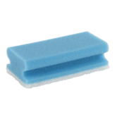 Schuurspons met greep set à 10 ca. 140x70x42 mm blauw / wit