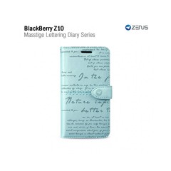 Zenus Blackberry Z10 Masstige Lettering Diary Series -Blue