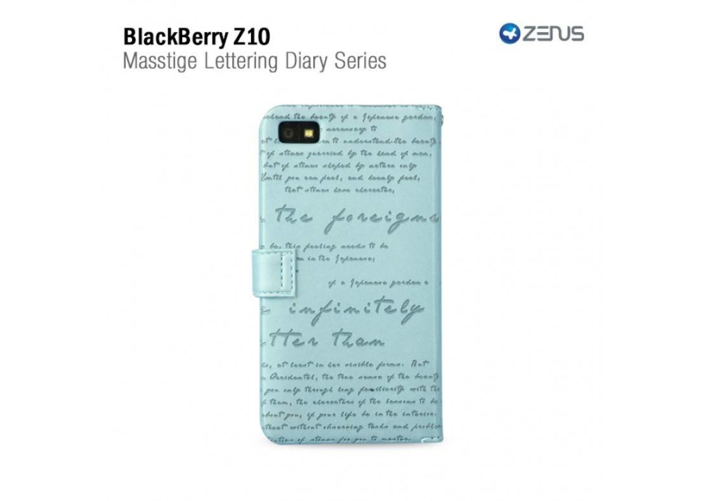 Zenus Blackberry Z10 Masstige Lettering Diary Series -Blue