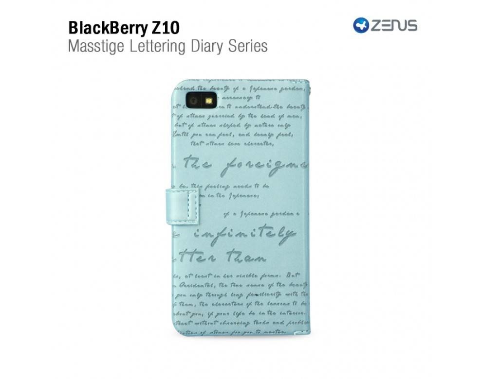 Zenus Blackberry Z10 Masstige Lettering Diary Series -Blue