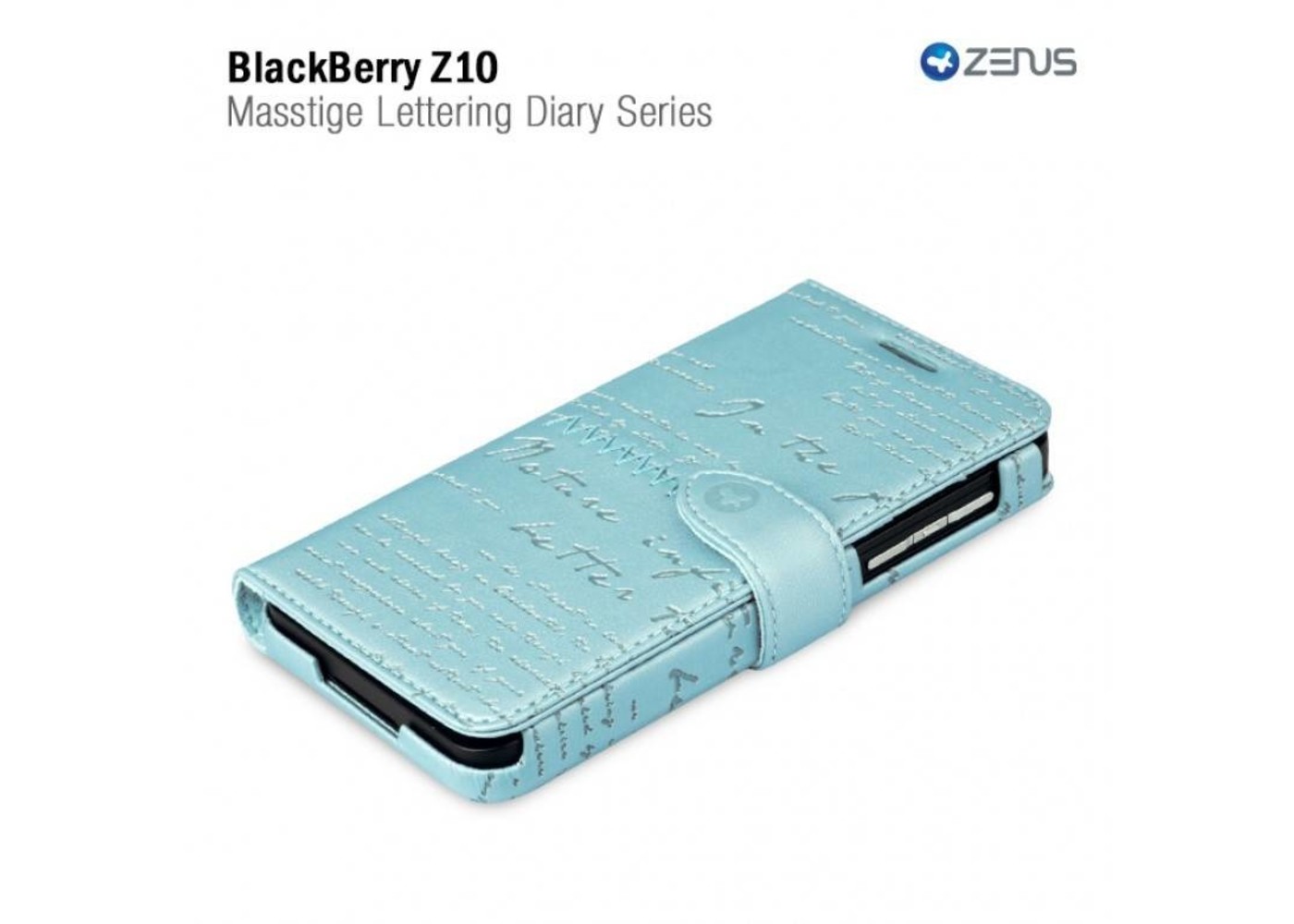 Zenus Blackberry Z10 Masstige Lettering Diary Series -Blue