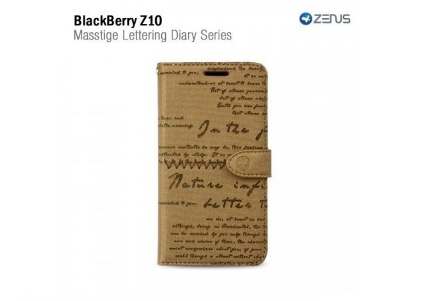 Zenus Blackberry Z10 Masstige Lettering Diary Series -Bronze