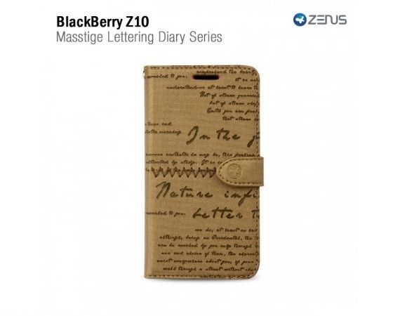 Zenus Blackberry Z10 Masstige Lettering Diary Series -Bronze