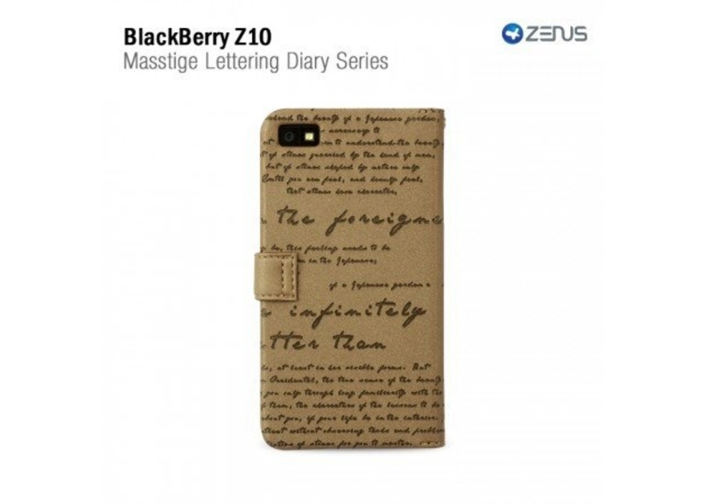 Zenus Blackberry Z10 Masstige Lettering Diary Series -Bronze