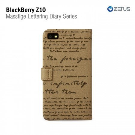 Zenus Blackberry Z10 Masstige Lettering Diary Series -Bronze