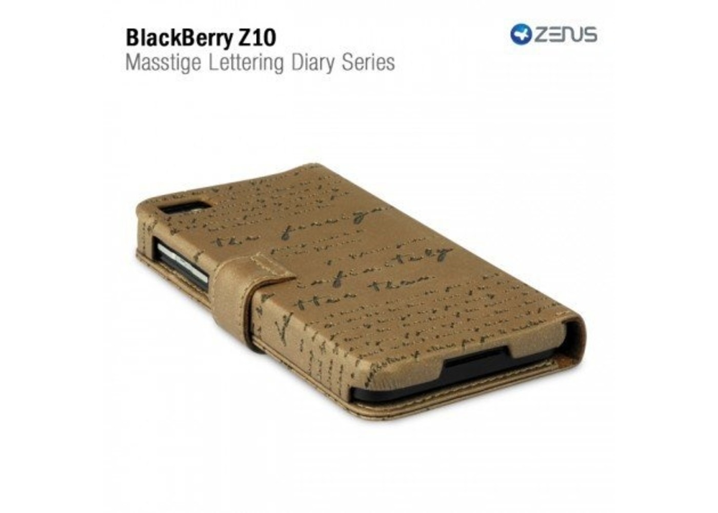 Zenus Blackberry Z10 Masstige Lettering Diary Series -Bronze