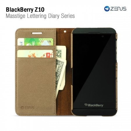 Zenus Blackberry Z10 Masstige Lettering Diary Series -Bronze