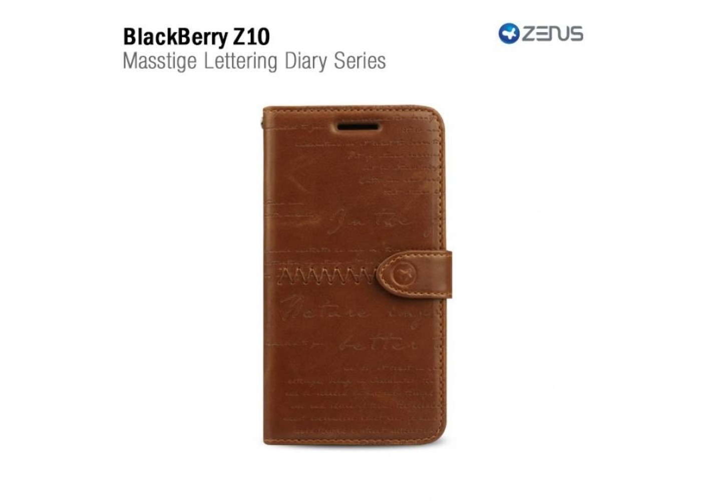 Zenus Blackberry Z10 Masstige Lettering Diary Series -Brown