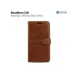 Zenus Blackberry Z10 Masstige Lettering Diary Series -Brown