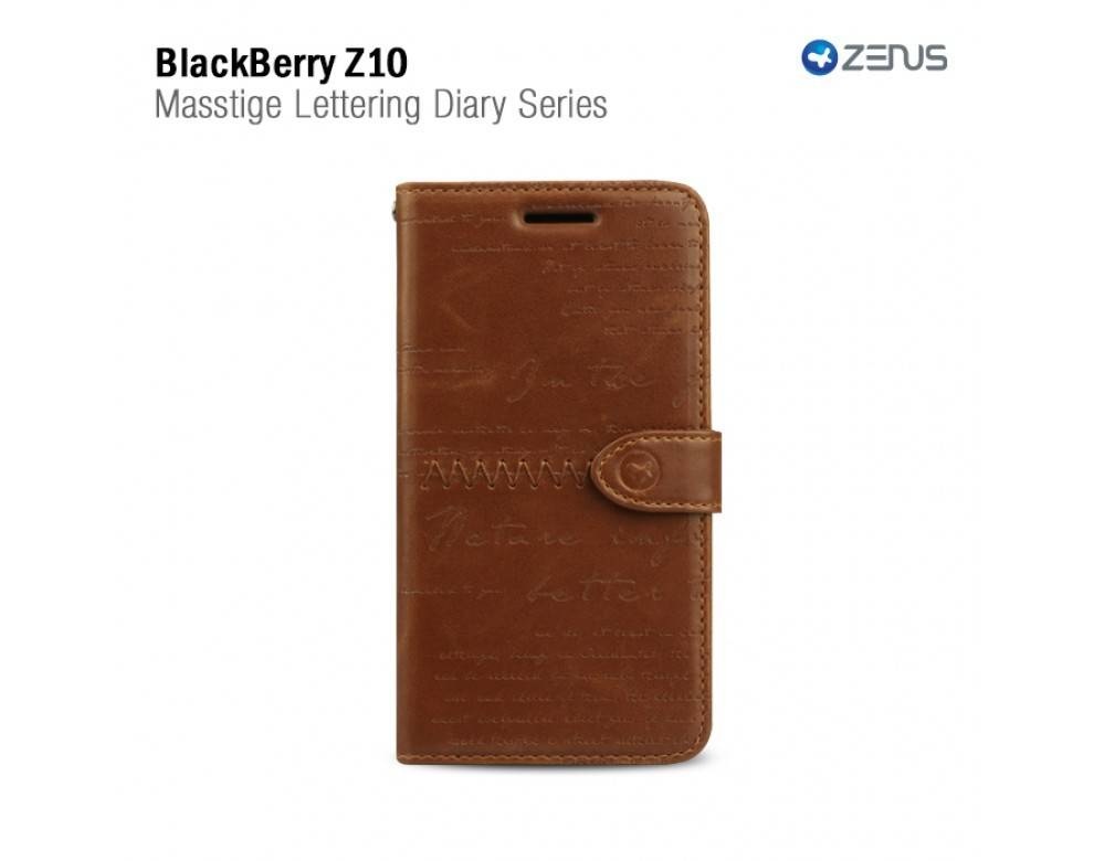 Zenus Blackberry Z10 Masstige Lettering Diary Series -Brown