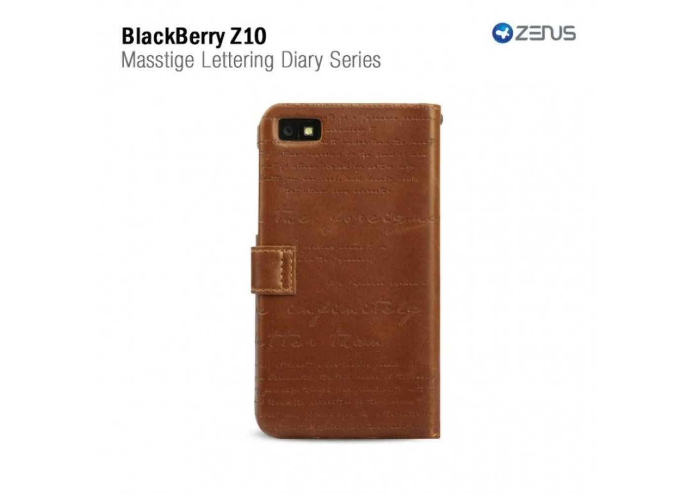 Zenus Blackberry Z10 Masstige Lettering Diary Series -Brown