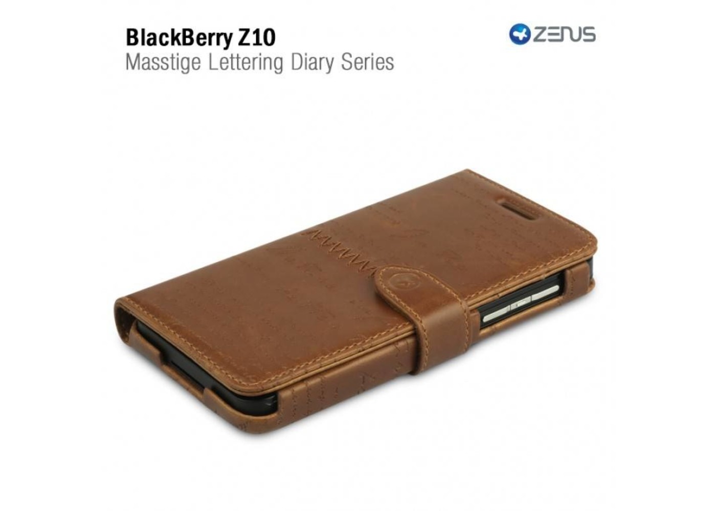 Zenus Blackberry Z10 Masstige Lettering Diary Series -Brown