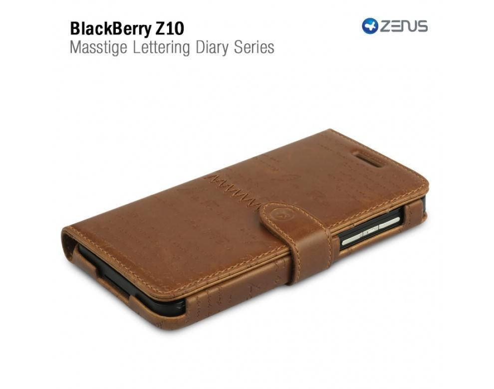 Zenus Blackberry Z10 Masstige Lettering Diary Series -Brown