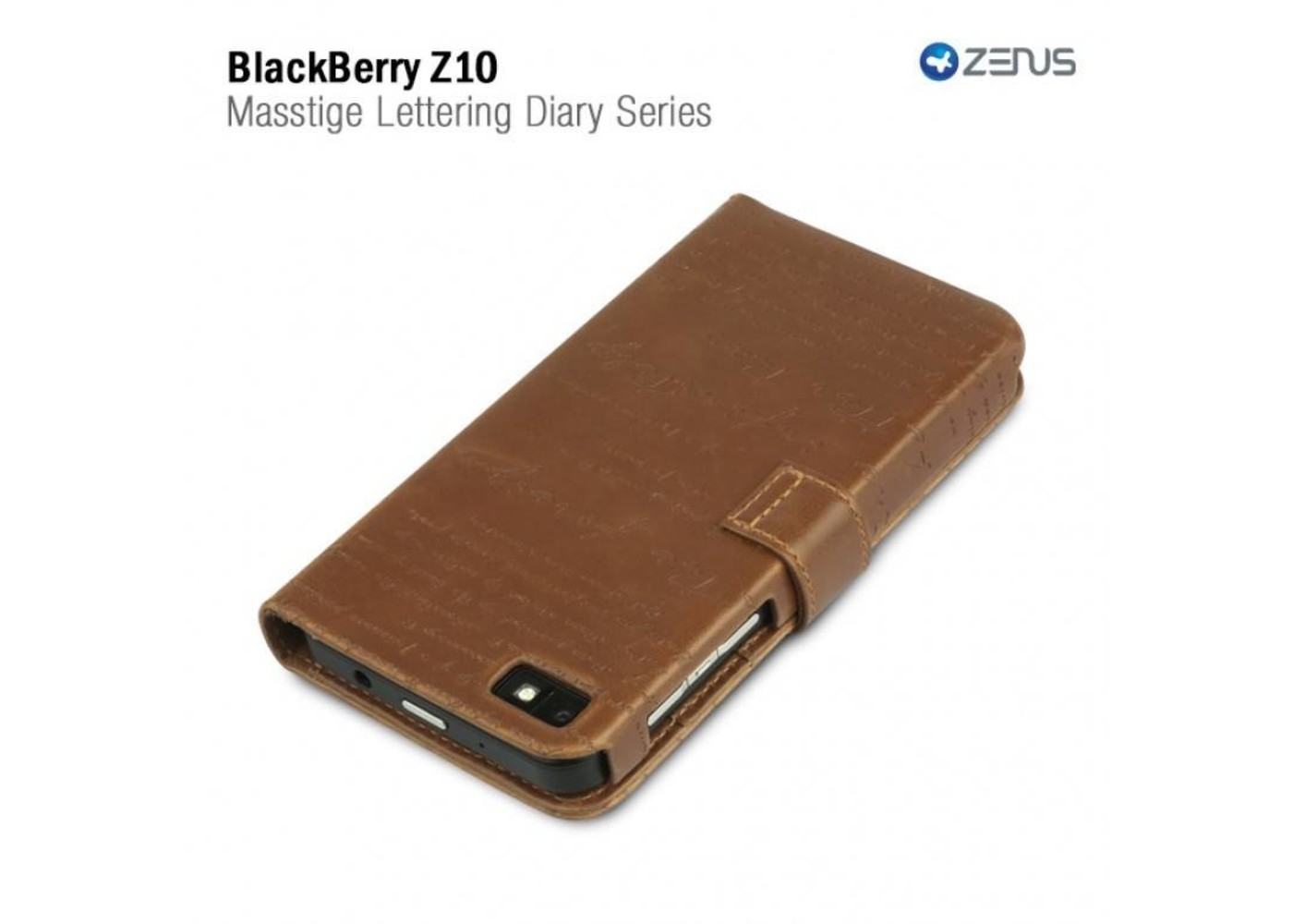 Zenus Blackberry Z10 Masstige Lettering Diary Series -Brown