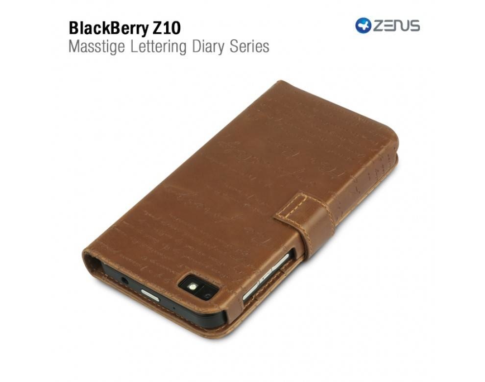 Zenus Blackberry Z10 Masstige Lettering Diary Series -Brown
