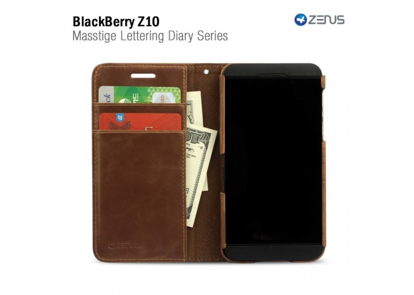 Zenus Blackberry Z10 Masstige Lettering Diary Series -Brown