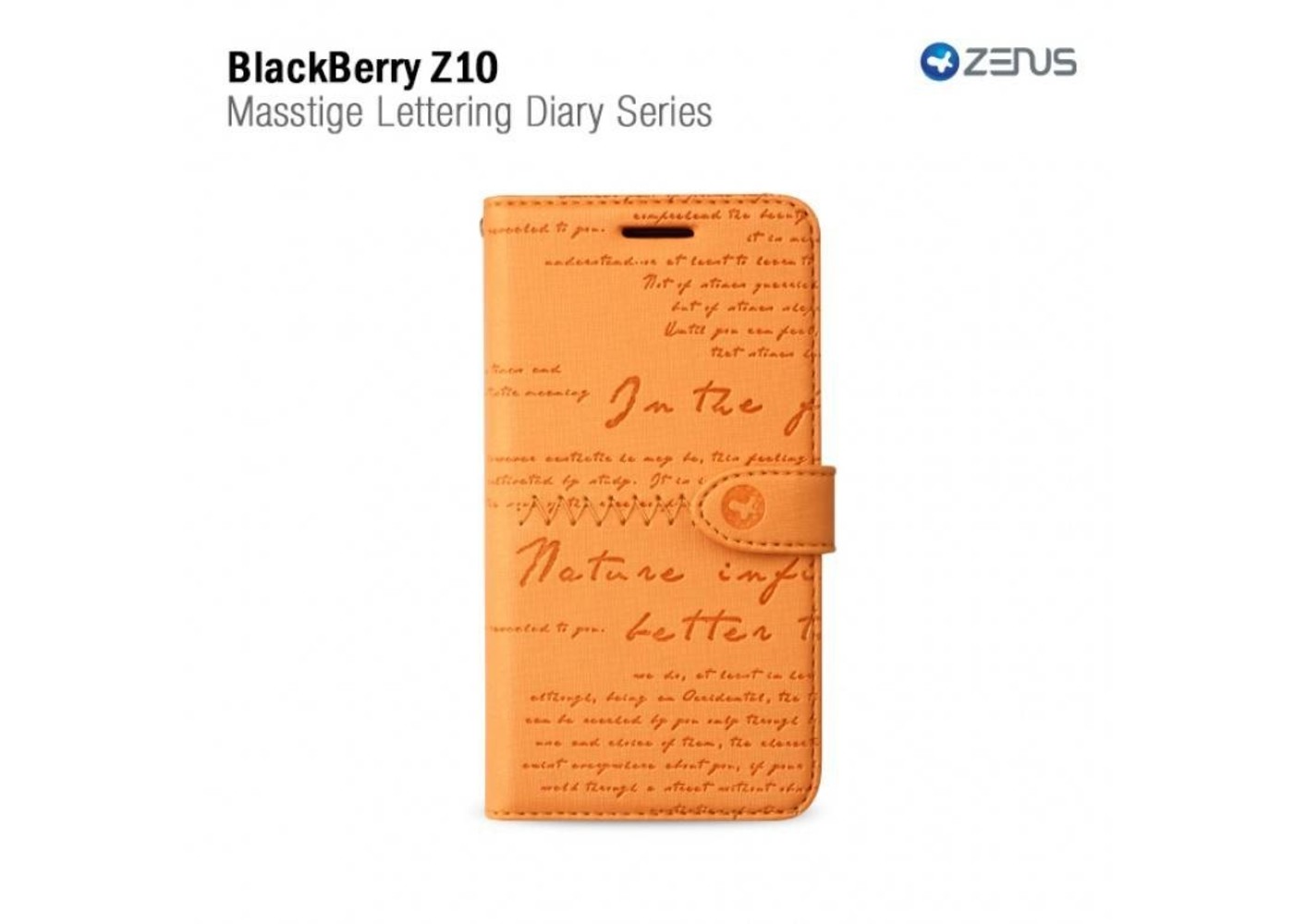 Zenus Blackberry Z10 Masstige Lettering Diary Series -Orange