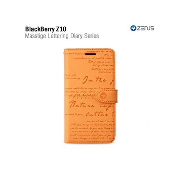 Zenus Blackberry Z10 Masstige Lettering Diary Series -Orange