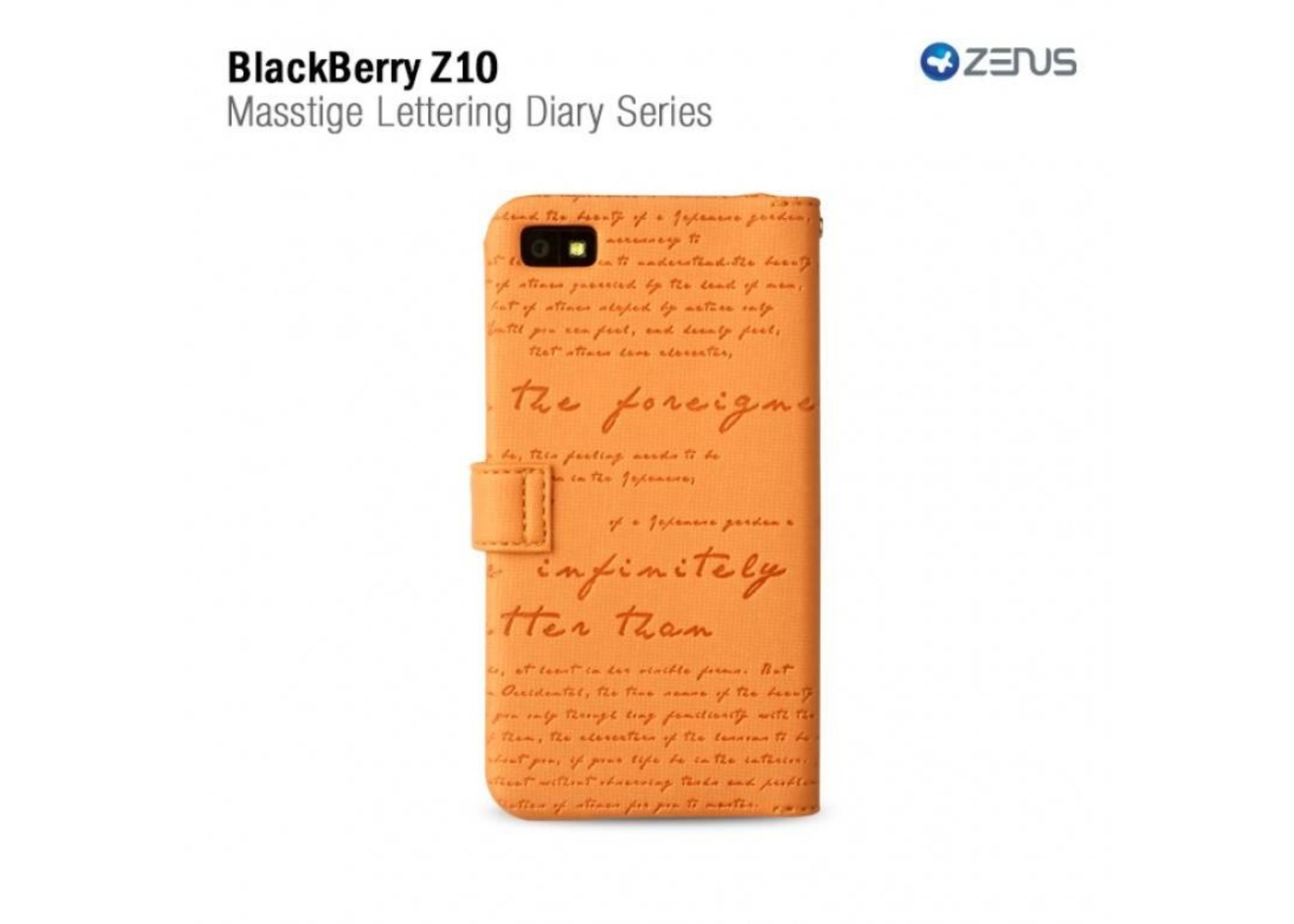 Zenus Blackberry Z10 Masstige Lettering Diary Series -Orange