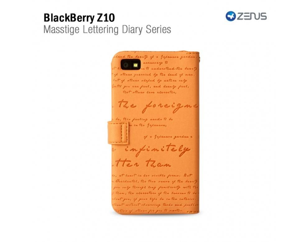 Zenus Blackberry Z10 Masstige Lettering Diary Series -Orange