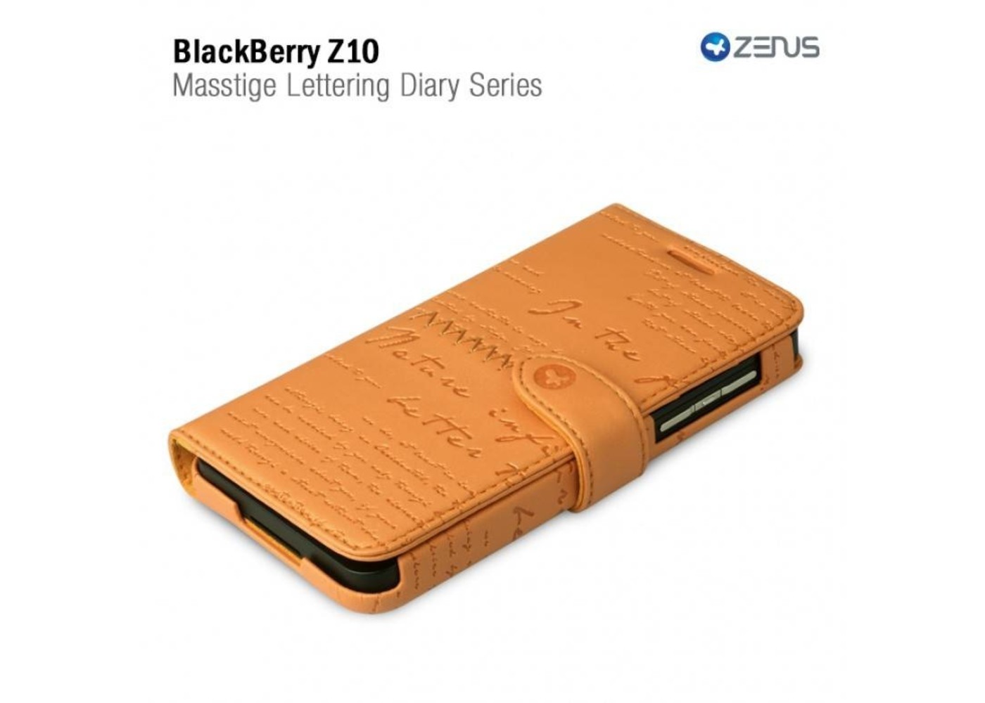 Zenus Blackberry Z10 Masstige Lettering Diary Series -Orange