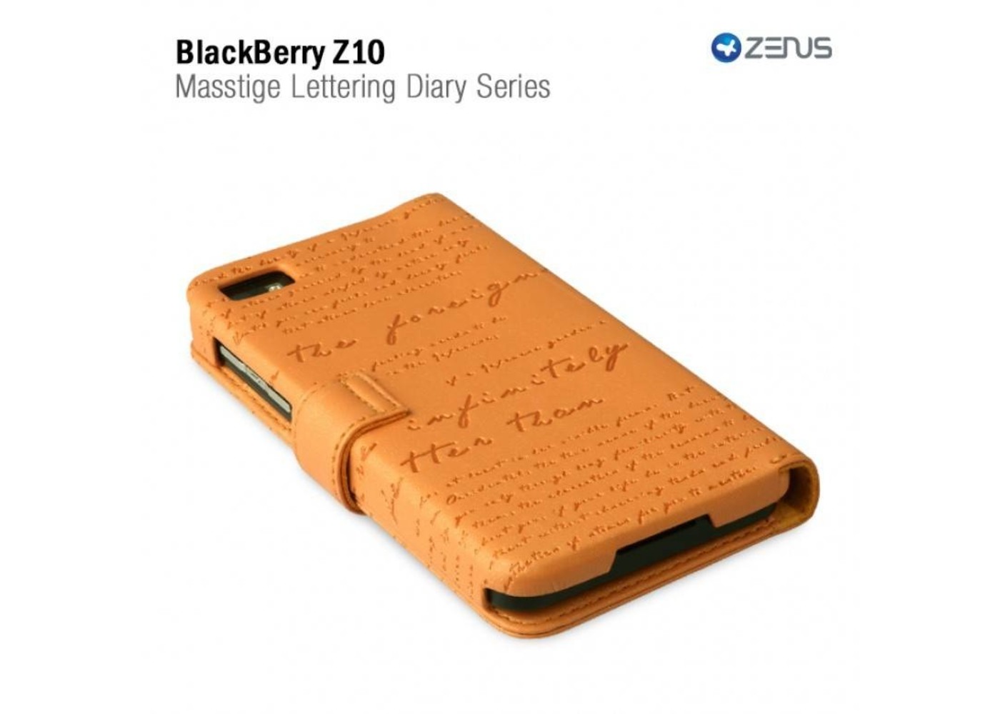 Zenus Blackberry Z10 Masstige Lettering Diary Series -Orange