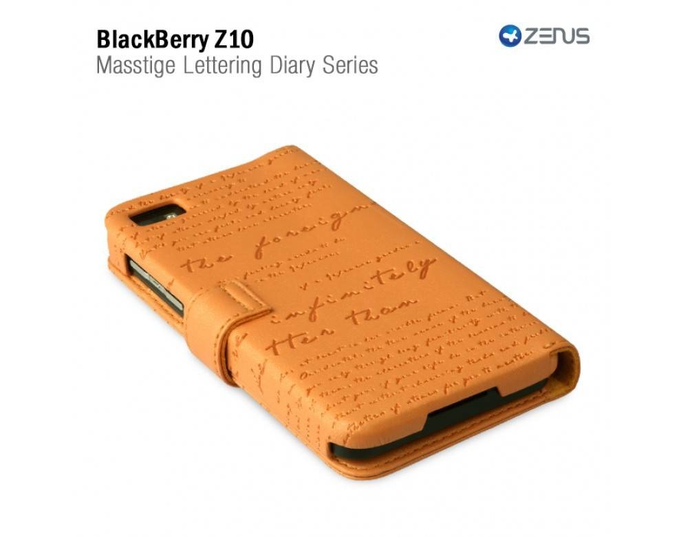 Zenus Blackberry Z10 Masstige Lettering Diary Series -Orange