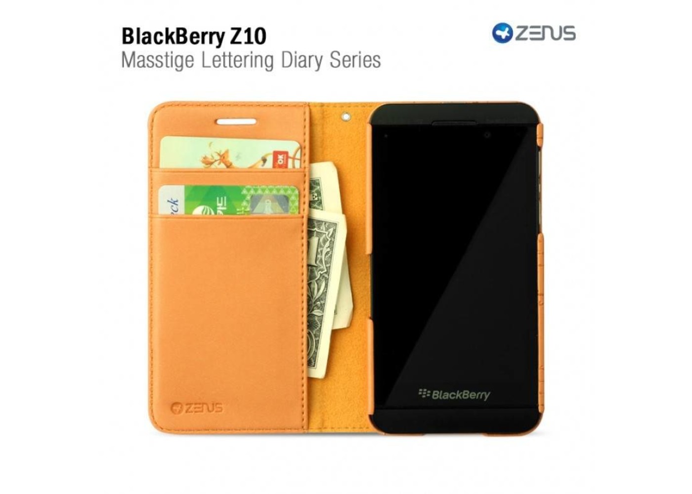 Zenus Blackberry Z10 Masstige Lettering Diary Series -Orange