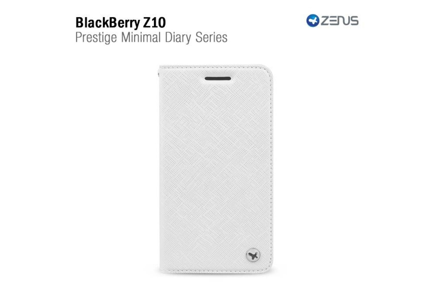 Zenus Blackberry Z10 Prestige Minimal Diary Series -White