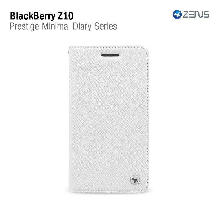 Zenus Blackberry Z10 Prestige Minimal Diary Series -White