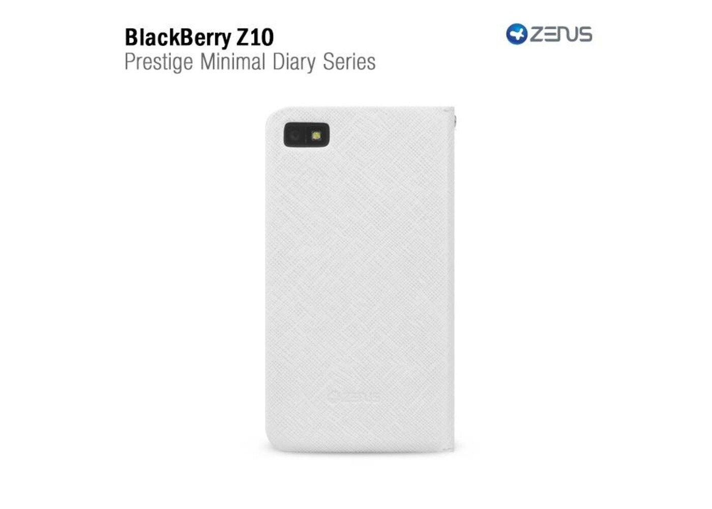 Zenus Blackberry Z10 Prestige Minimal Diary Series -White