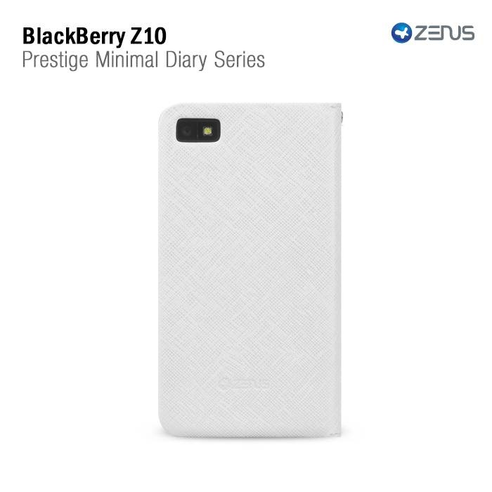 Zenus Blackberry Z10 Prestige Minimal Diary Series -White