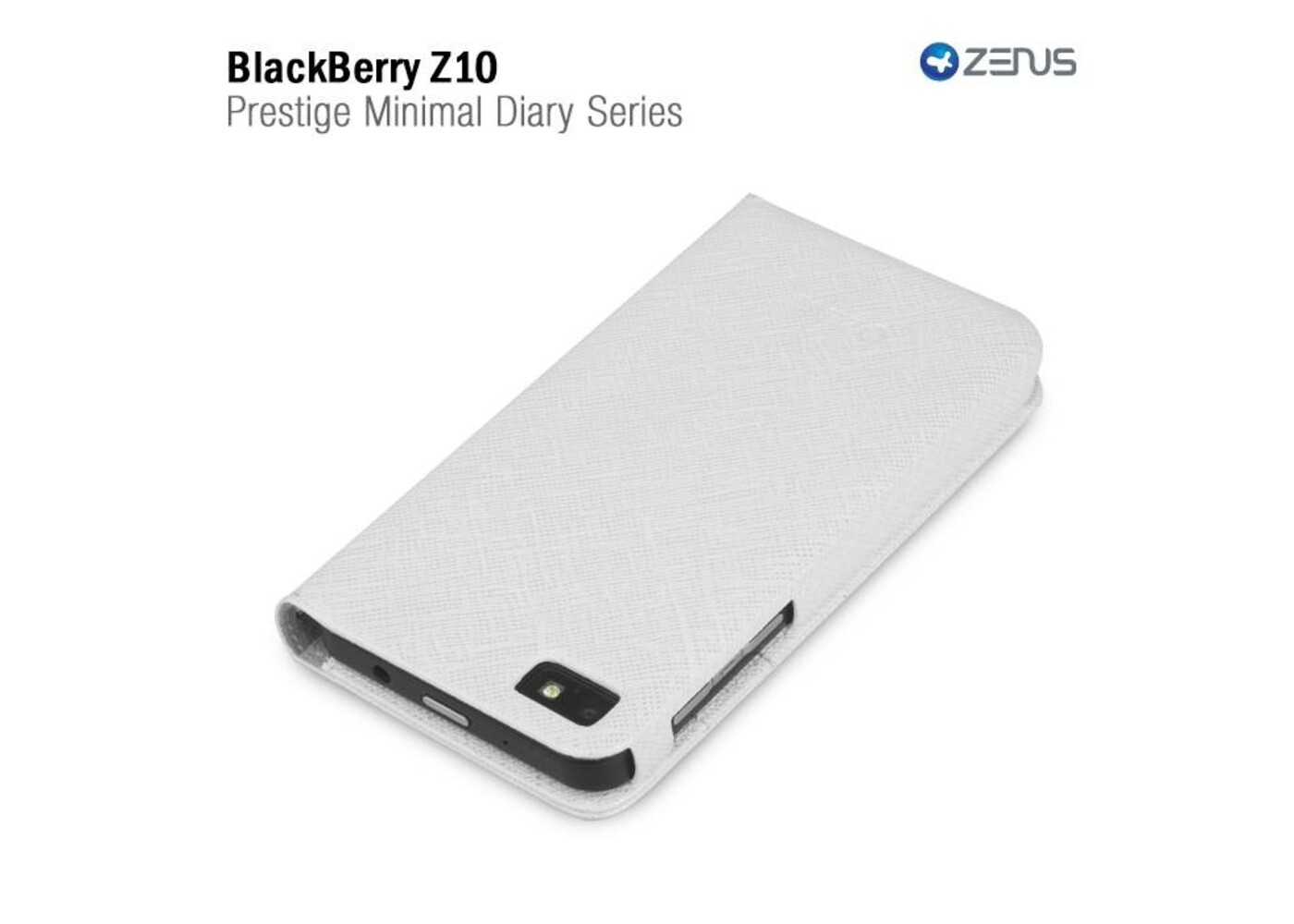 Zenus Blackberry Z10 Prestige Minimal Diary Series -White