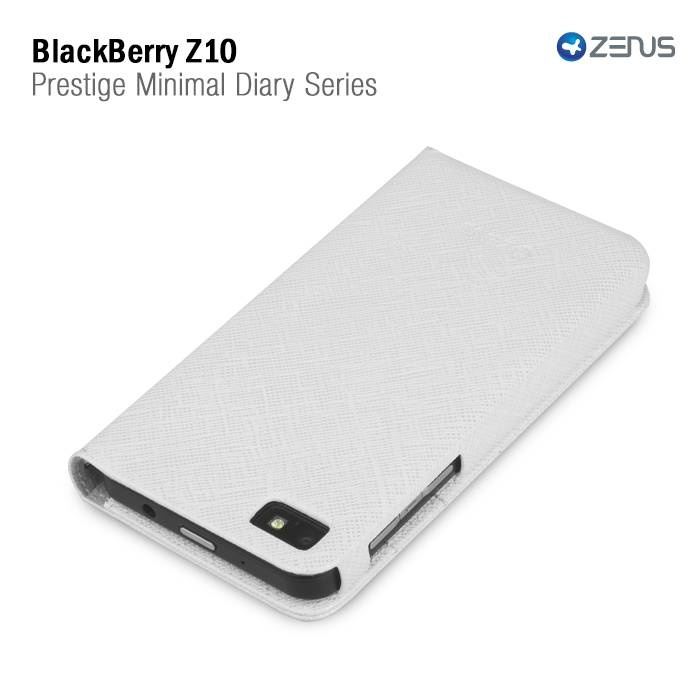 Zenus Blackberry Z10 Prestige Minimal Diary Series -White
