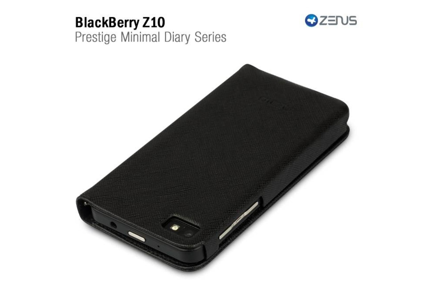 Zenus Blackberry Z10 Prestige Minimal Diary Series -Black