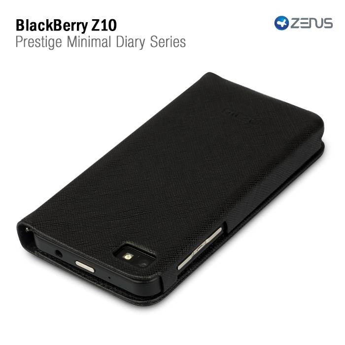 Zenus Blackberry Z10 Prestige Minimal Diary Series -Black