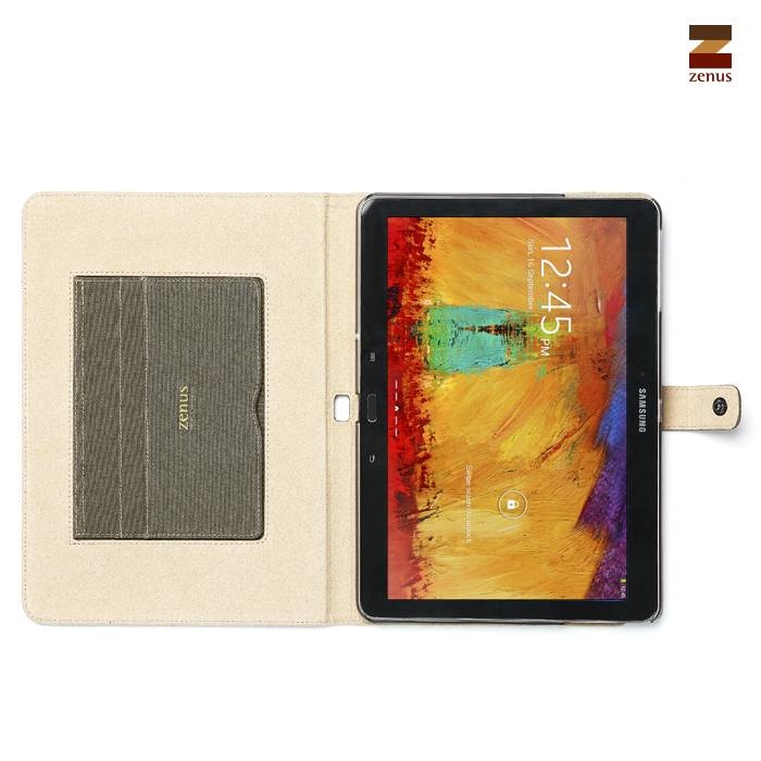 Zenus Galaxy Note 10.1  Masstige Cambridge Diary Series -Khaki