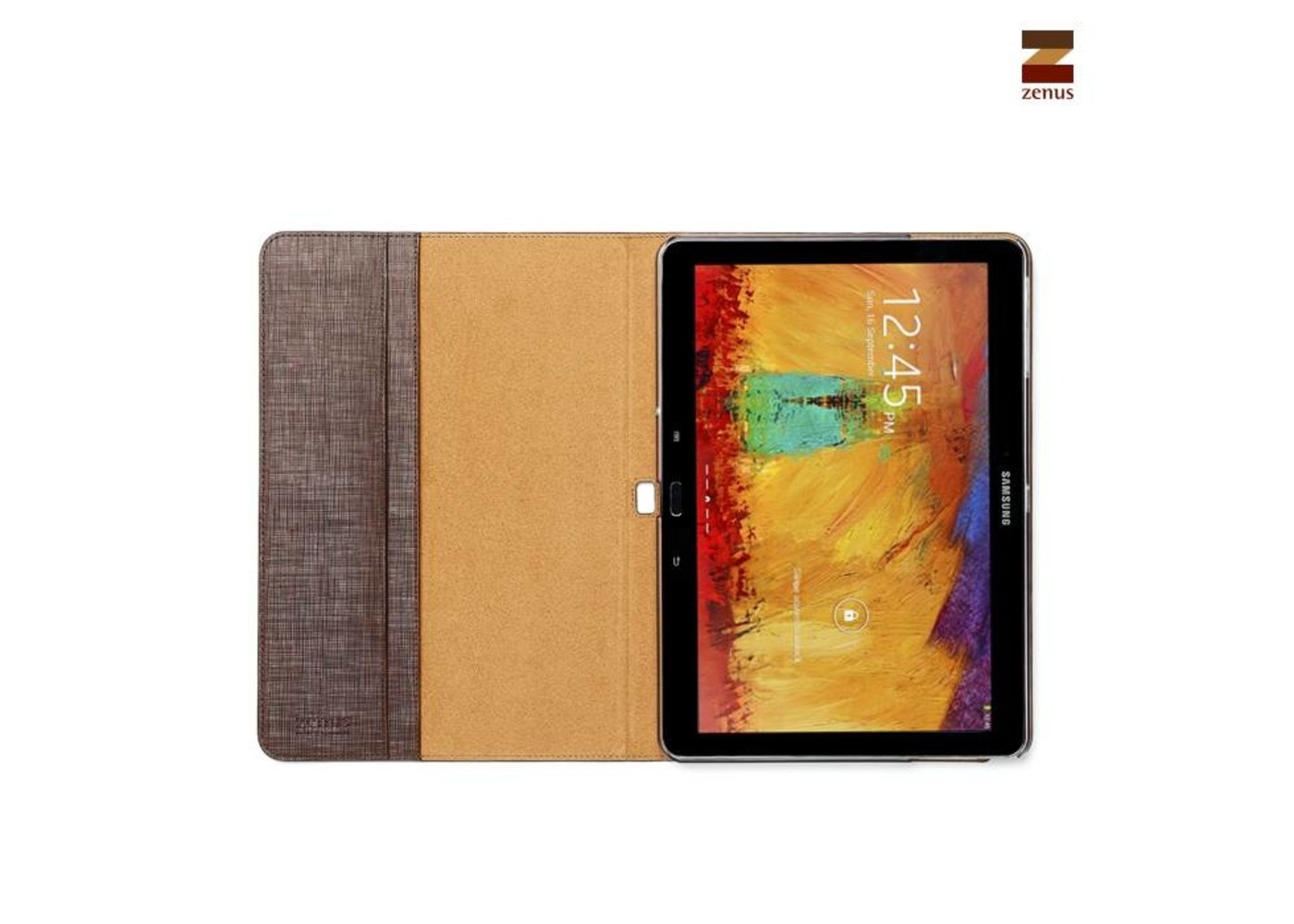 Zenus Galaxy Note 10.1  Masstige Crosshatch Diary Series -Dark Brown