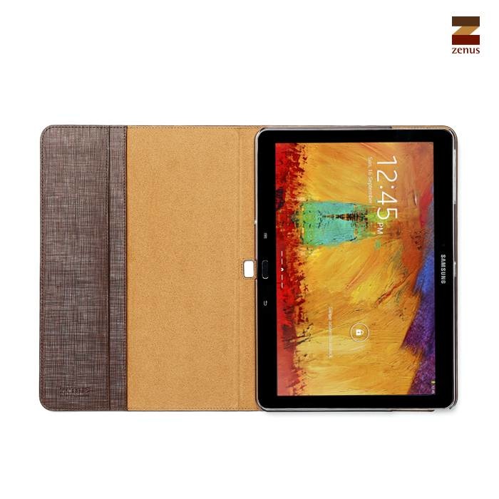 Zenus Galaxy Note 10.1  Masstige Crosshatch Diary Series -Dark Brown